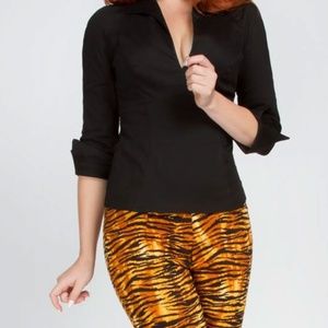 Pinup couture Lauren top in black